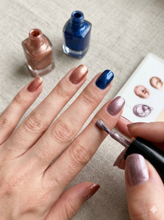 Luxury LUNA Shimmer Nail Polish Set – Metallic Glitter Shades